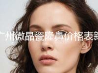 广州微晶瓷隆鼻价格表新版公开（近6个月均价为：5181元）
