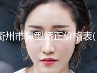 衢州市鼻型矫正价格表(价目)曝光-近8个月均价为20823元